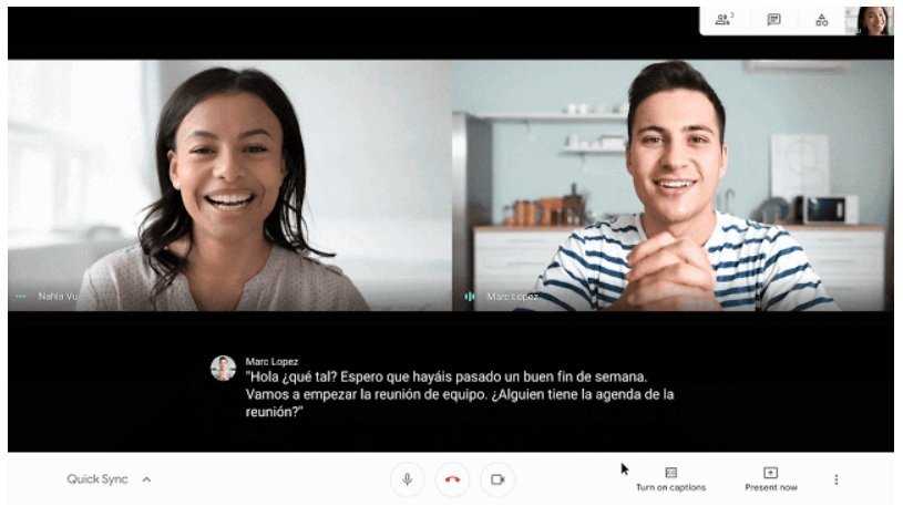 Google Meet is testing live translated captions