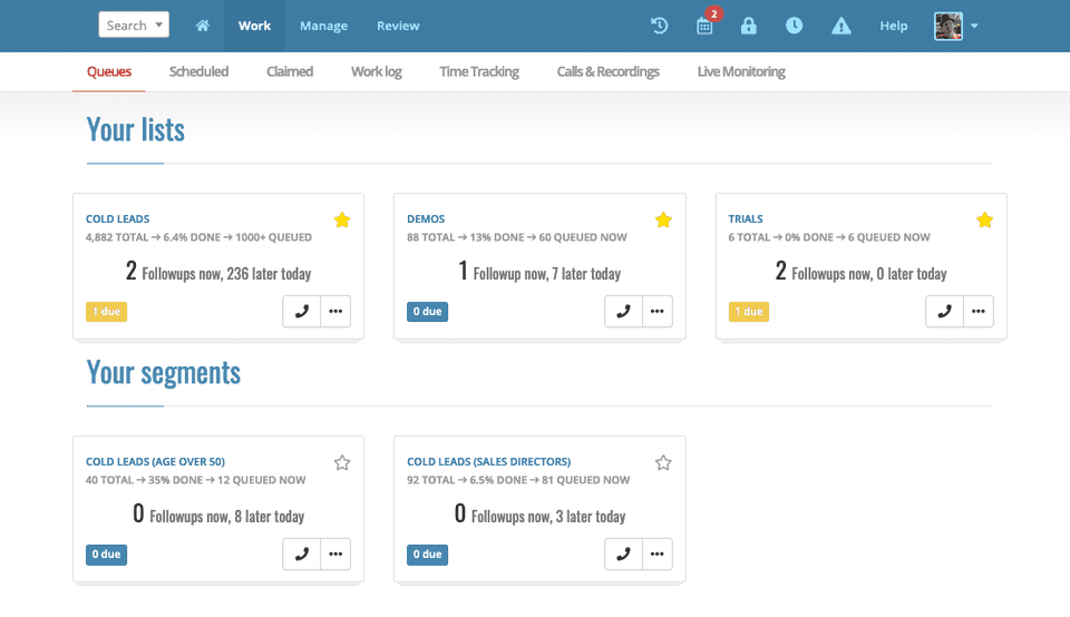 Lead Routing allows both you and your agents to better organize a call queue